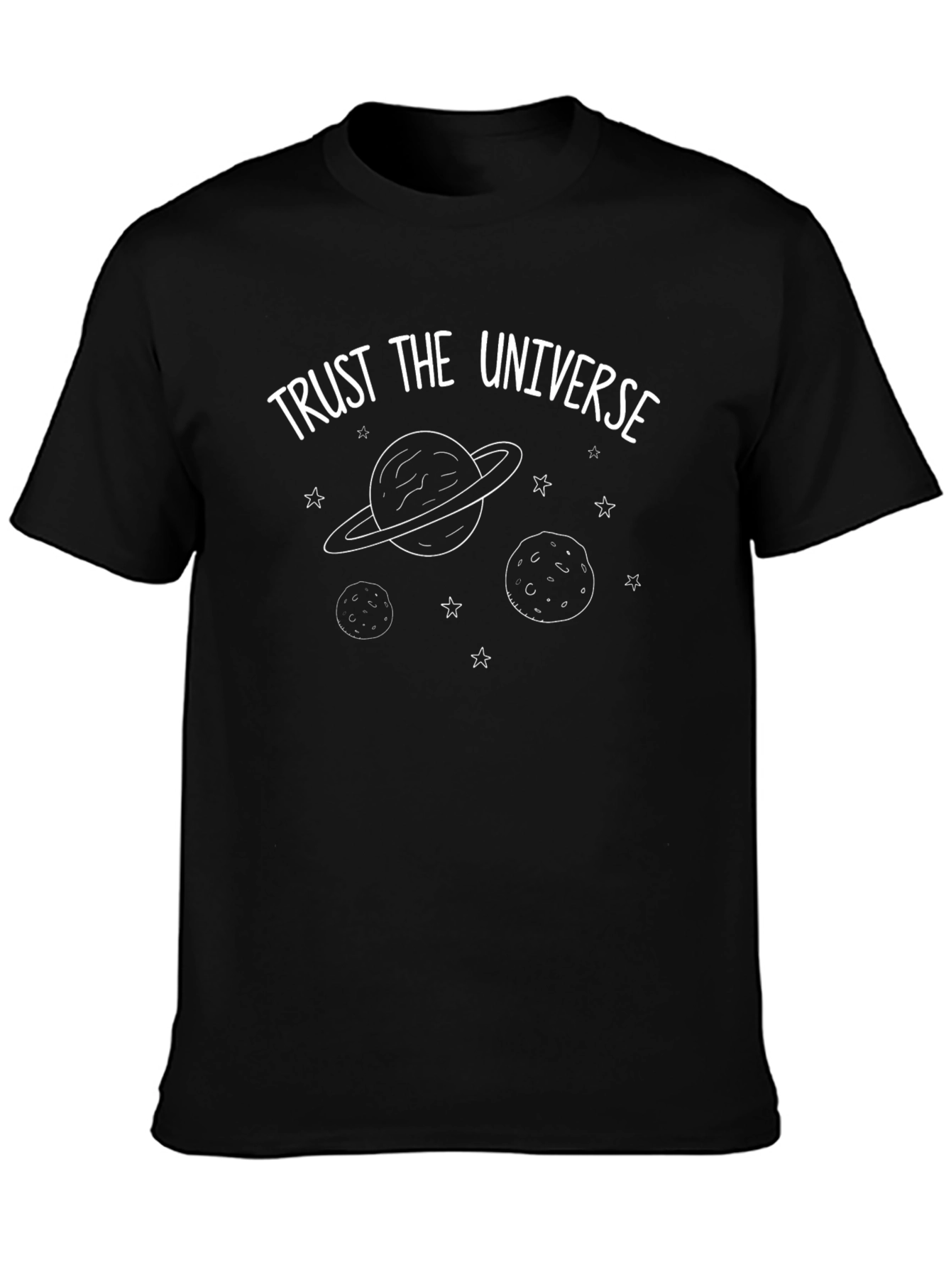 Trust the Universe Black Graphic T-Shirt