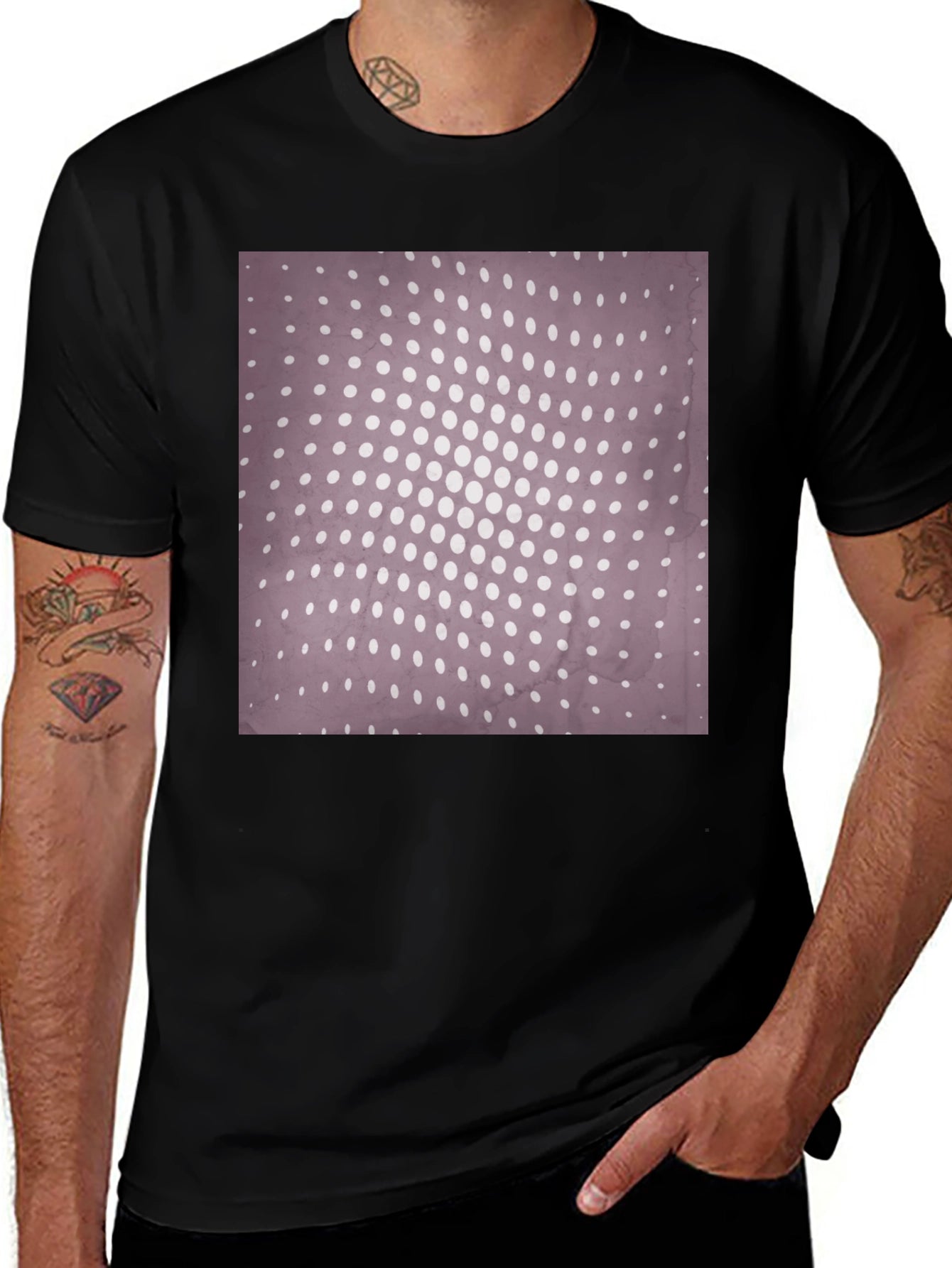 Retro Dot Pattern T-Shirt - Classic Design Tee