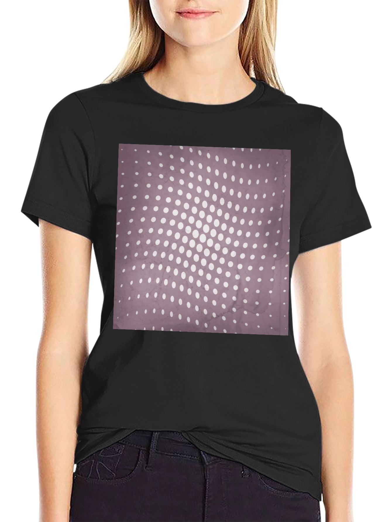 Retro Dot Pattern T-Shirt - Classic Design Tee