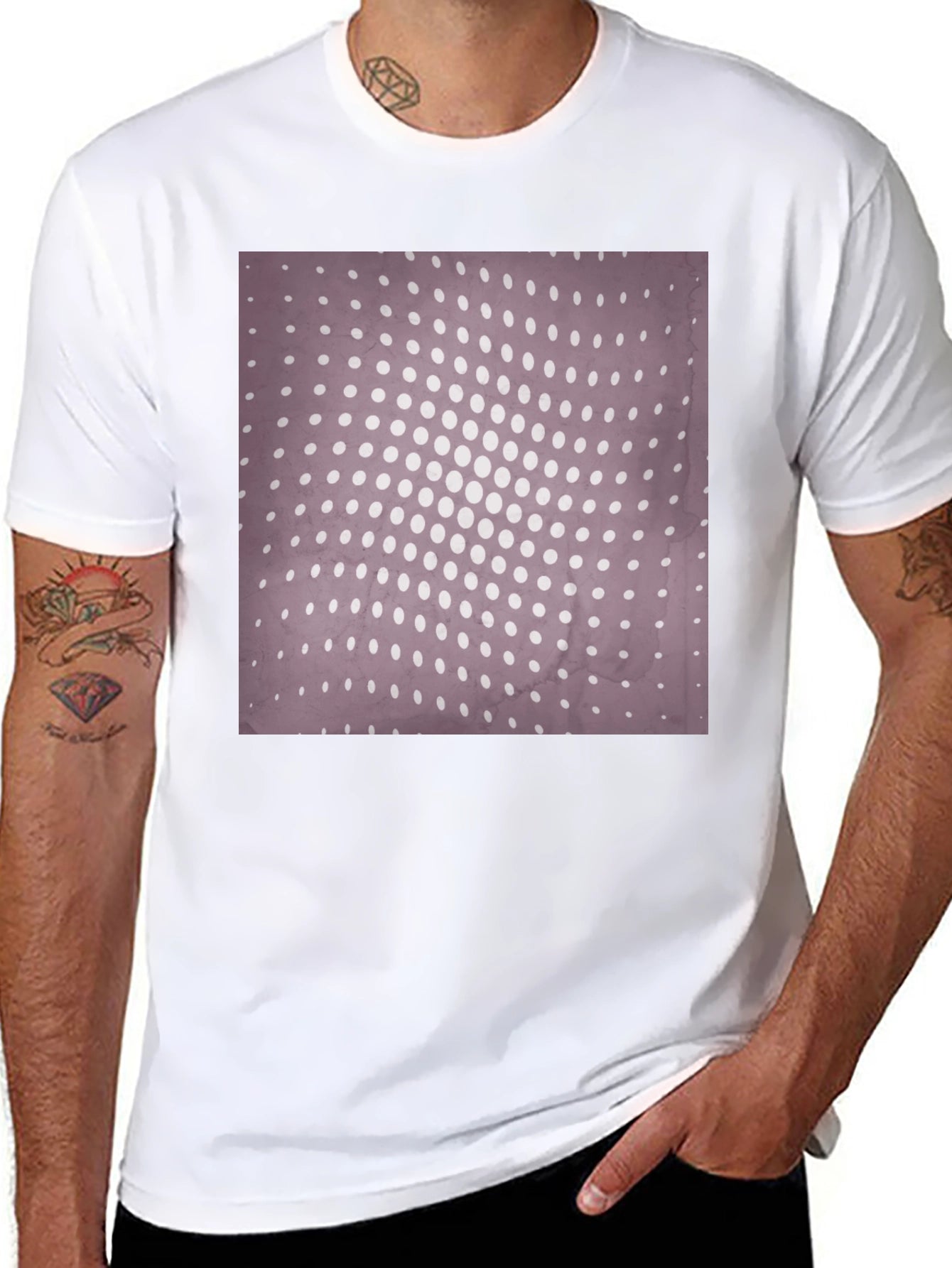 Retro Dot Pattern T-Shirt - Classic Design Tee