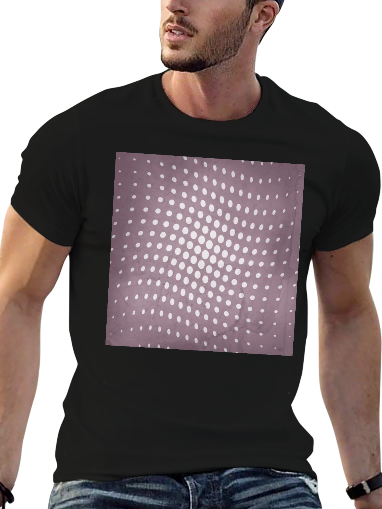 Retro Dot Pattern T-Shirt - Classic Design Tee