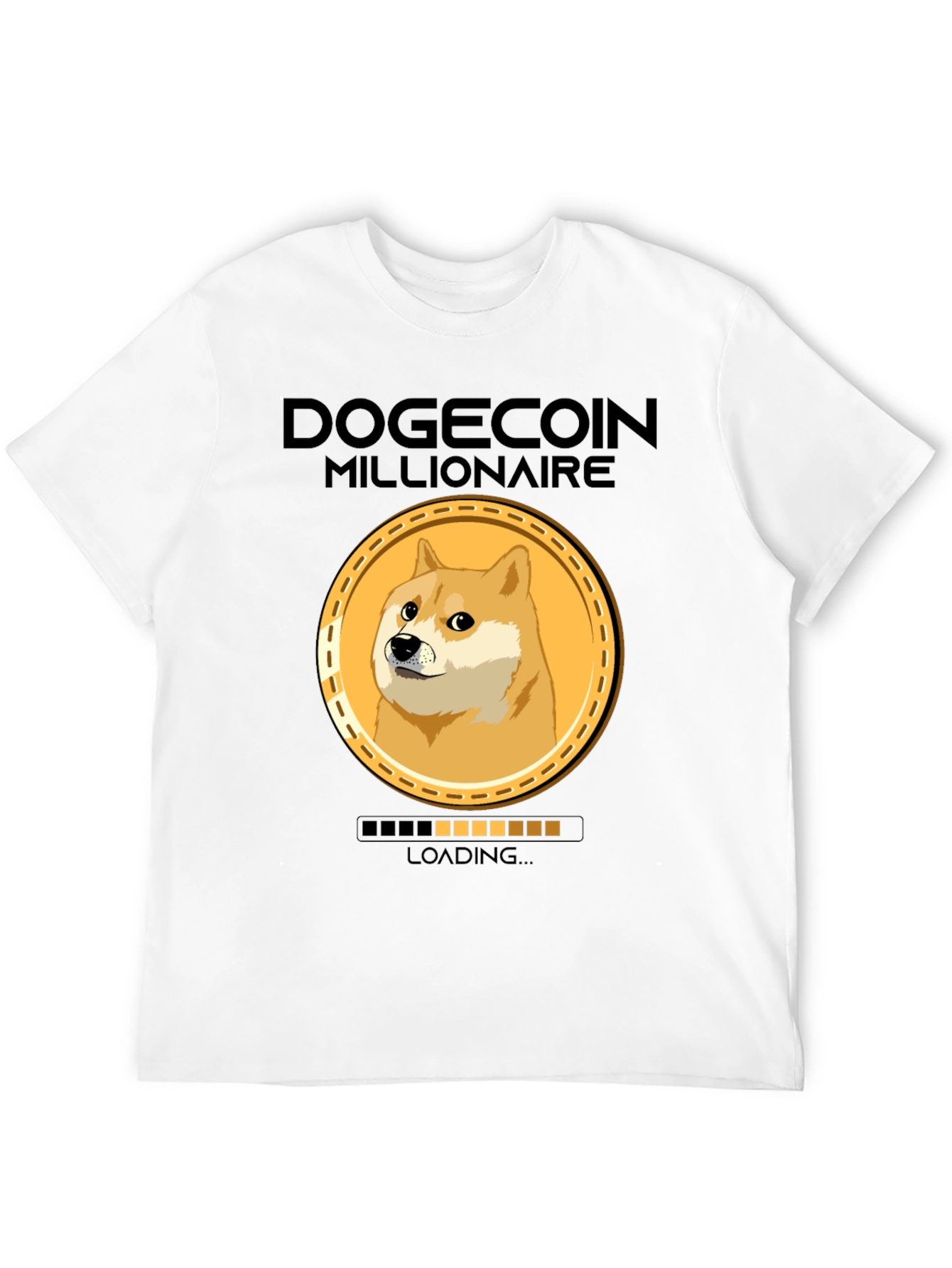 Dogecoin Millionaire Loading T-Shirt – Funny Crypto Tee