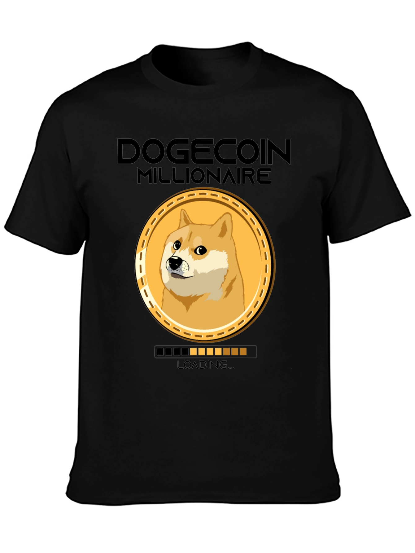Dogecoin Millionaire Loading T-Shirt – Funny Crypto Tee