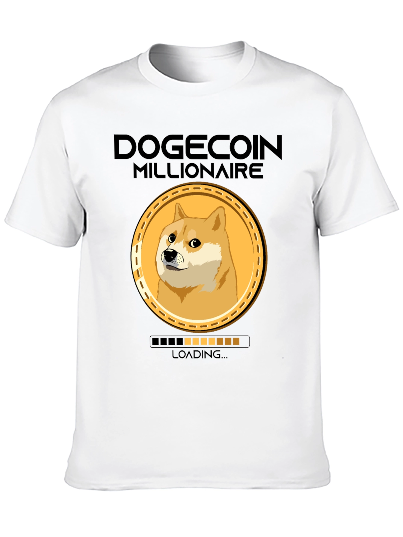 Dogecoin Millionaire Loading T-Shirt – Funny Crypto Tee