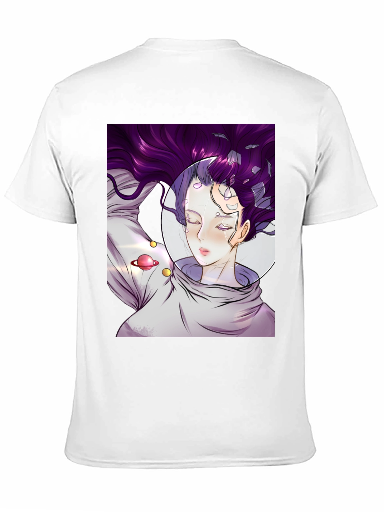 Astronaut Girl Black T-Shirt - Space Dreamer Tee