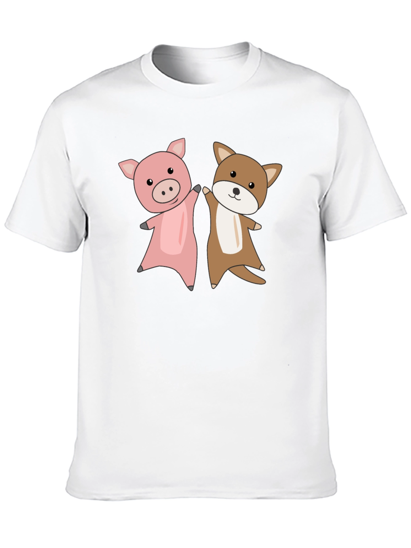 Pig & Dog Friends T-Shirt – Cute Animal Lover Tee