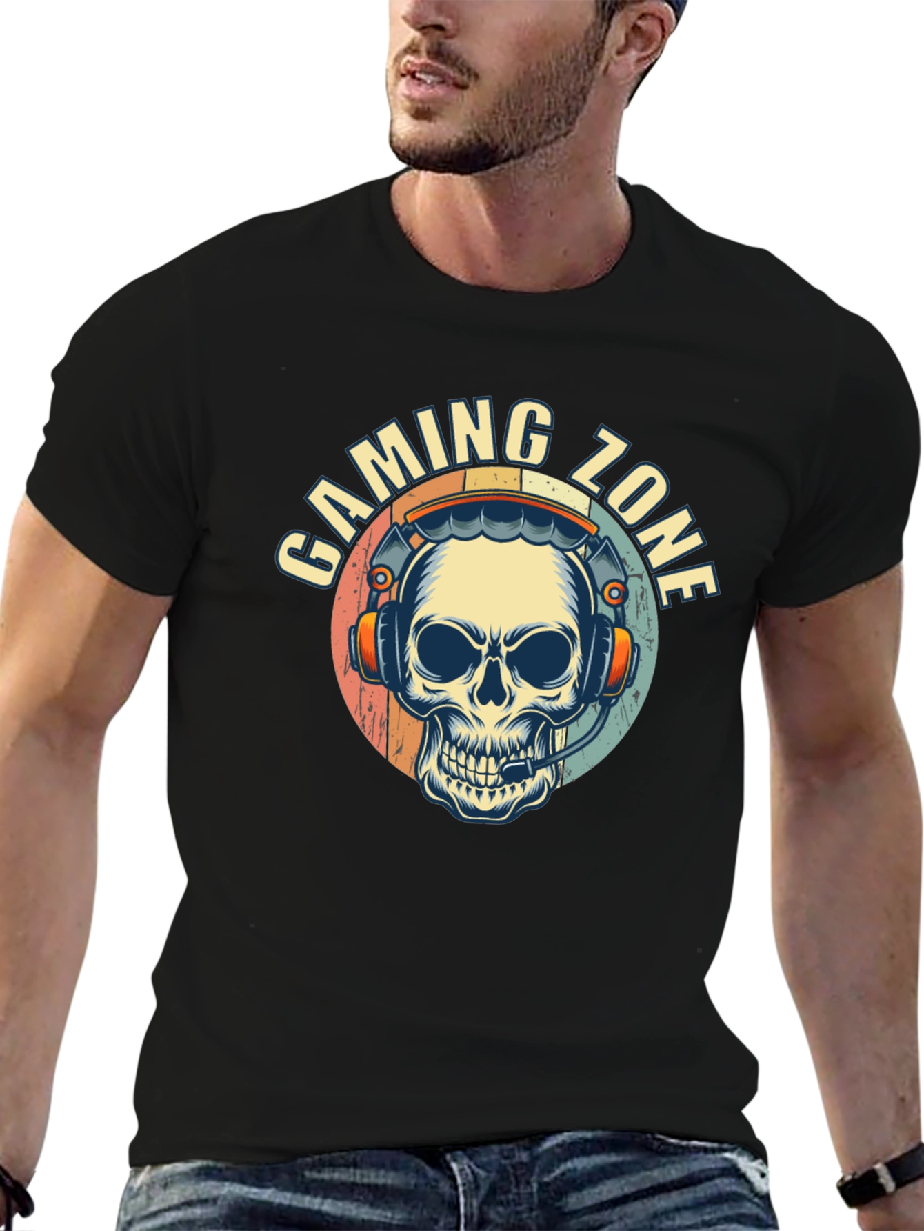 Gaming Zone Skull Graphic Tee