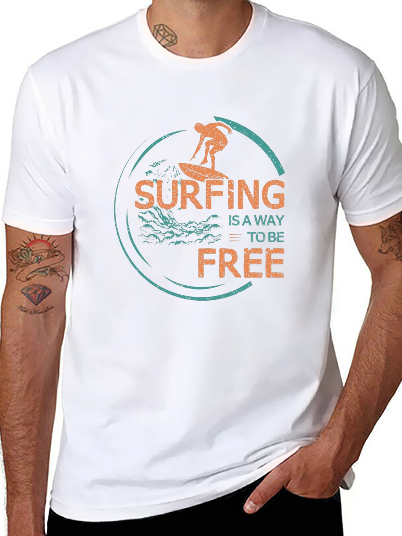 Surfing is a Way to be Free Tee