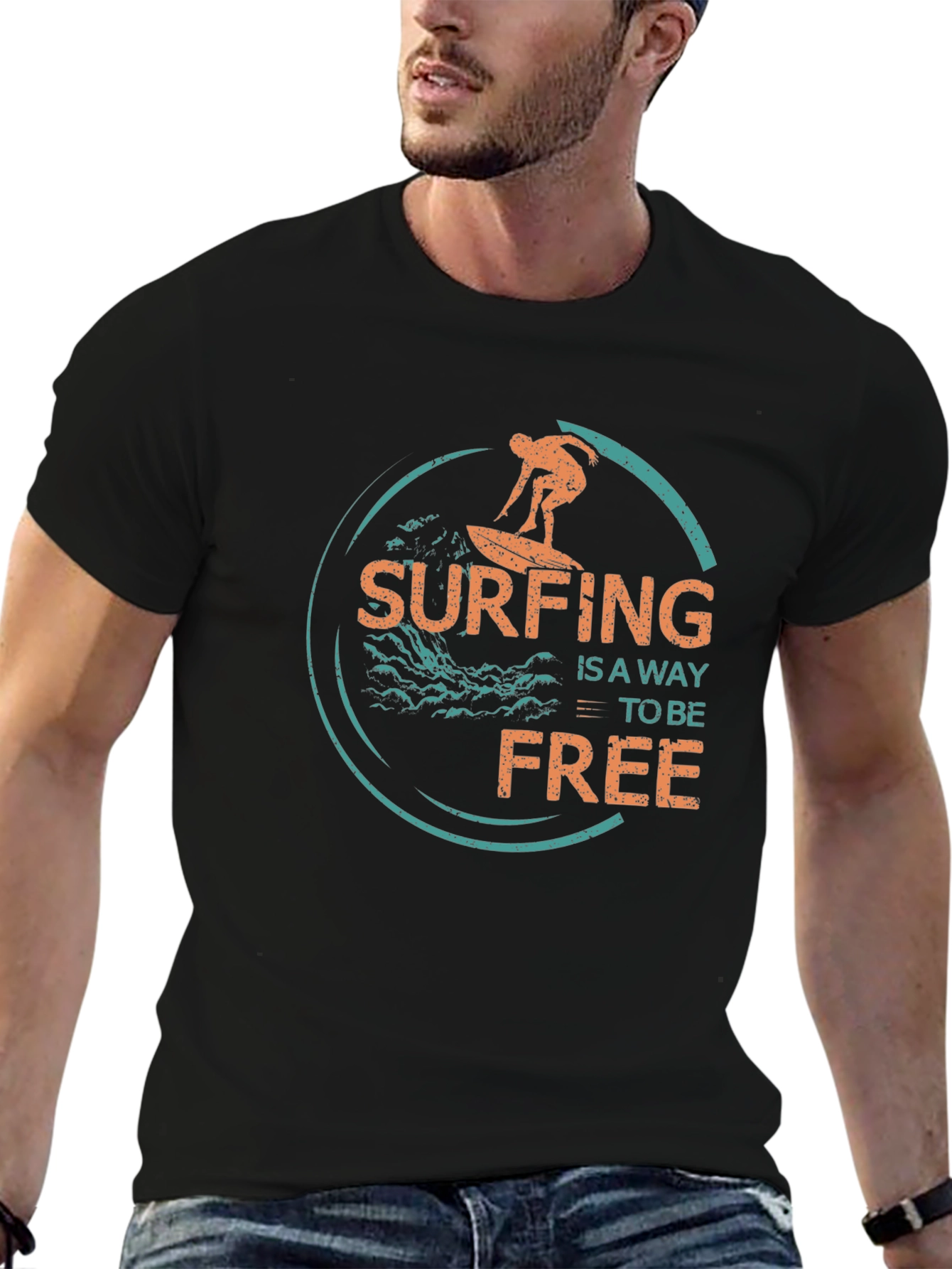 Surfing is a Way to be Free Tee