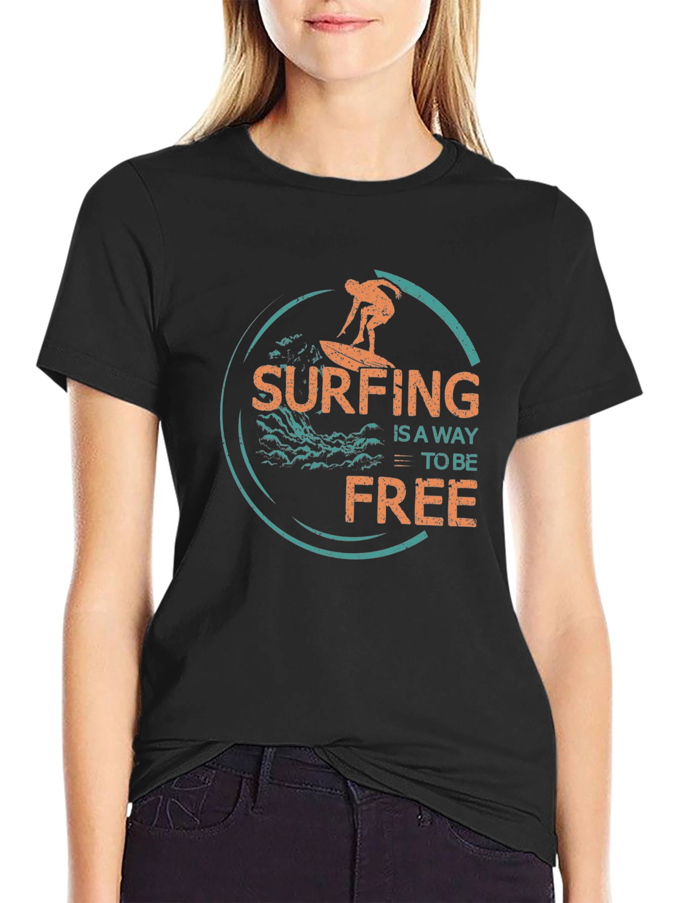 Surfing is a Way to be Free Tee
