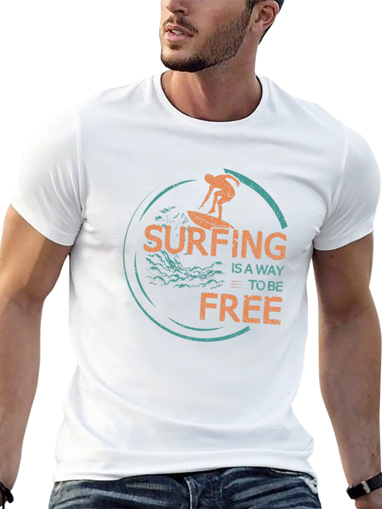 Surfing is a Way to be Free Tee