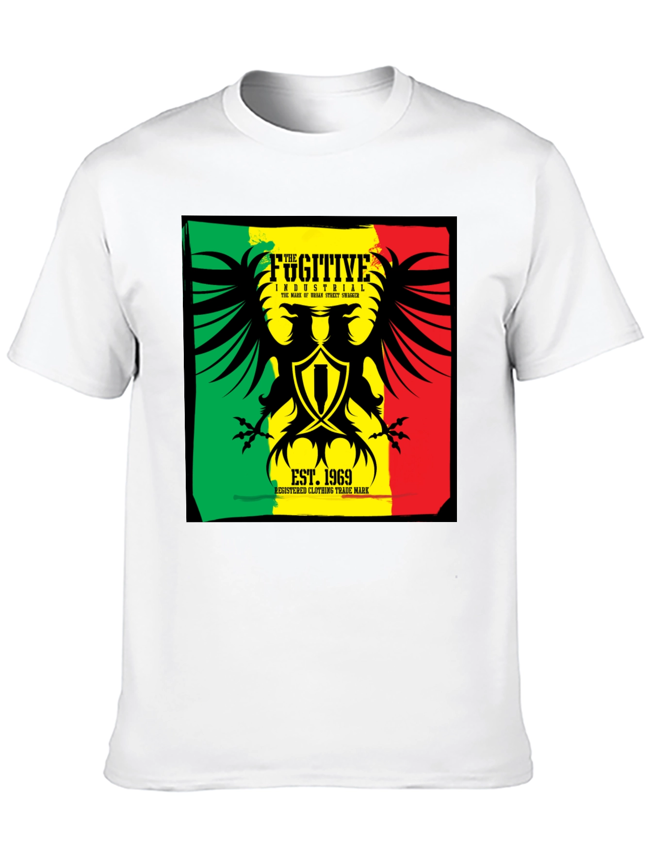 Fugitive Industrial Graphic T-Shirt - Black