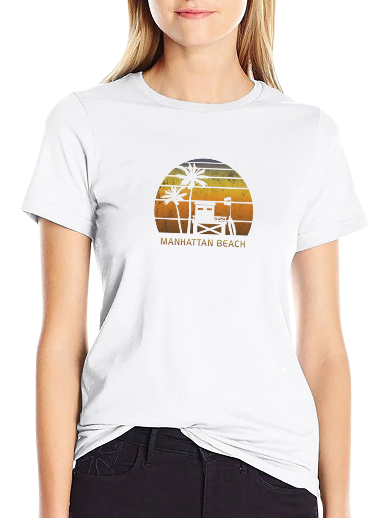 Manhattan Beach Retro Graphic T-Shirt