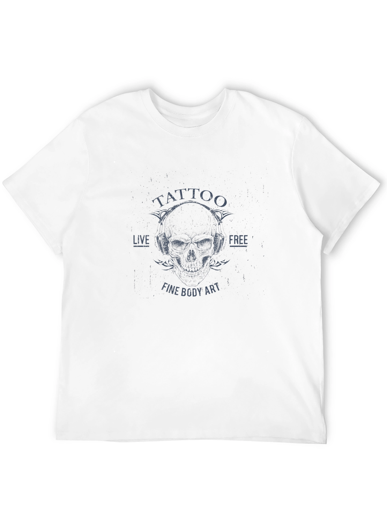 Tattoo Art Skull Graphic Black T-Shirt
