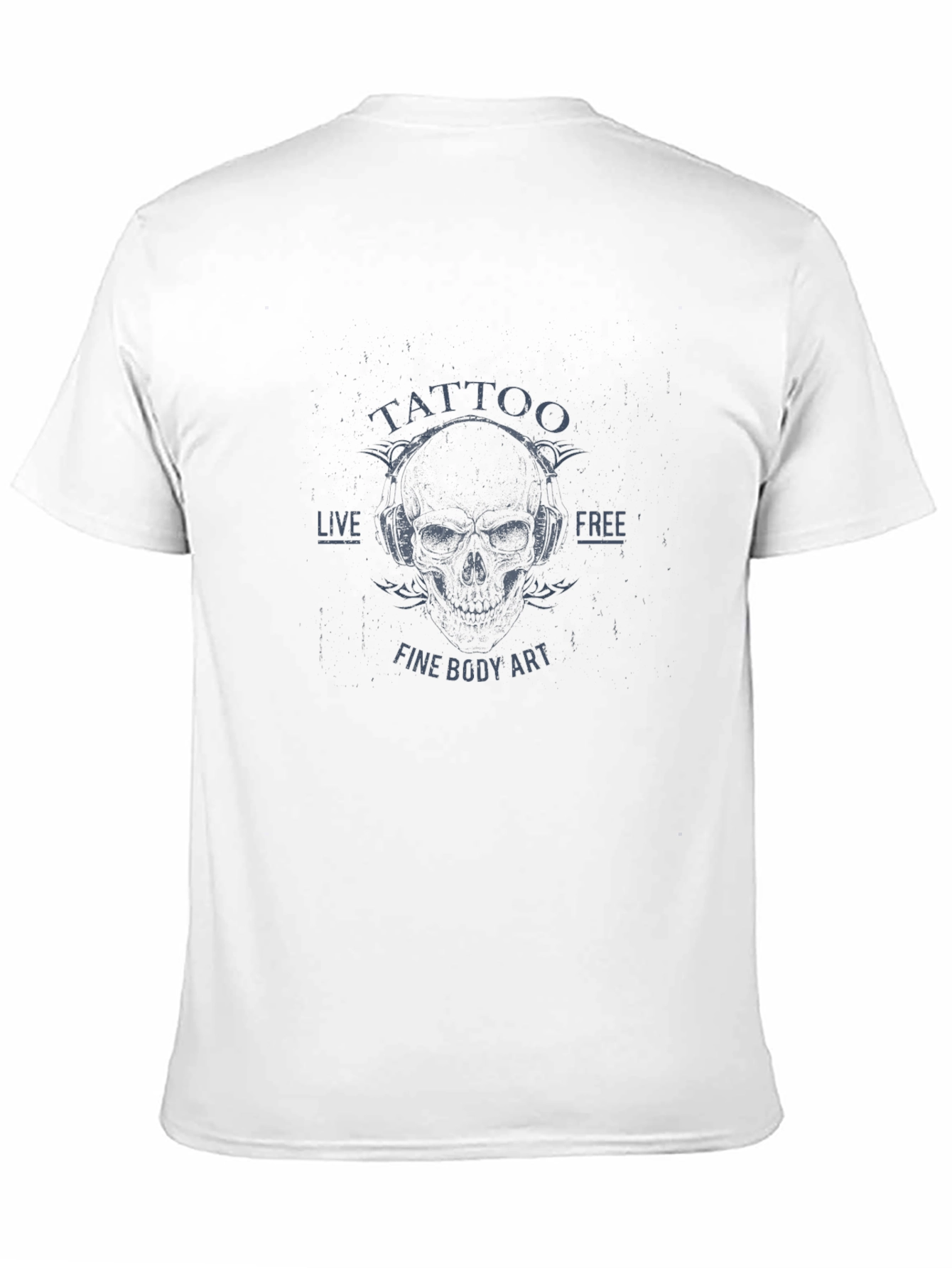 Tattoo Art Skull Graphic Black T-Shirt