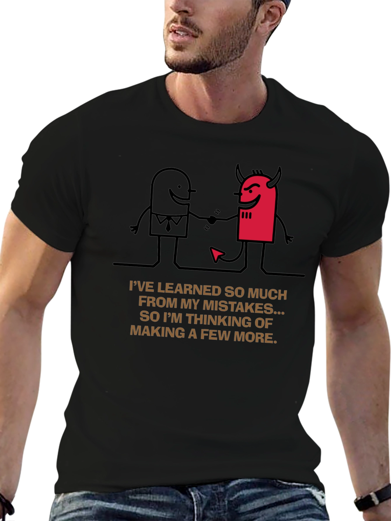 Mistakes Tee: Funny Graphic Novelty Shirt