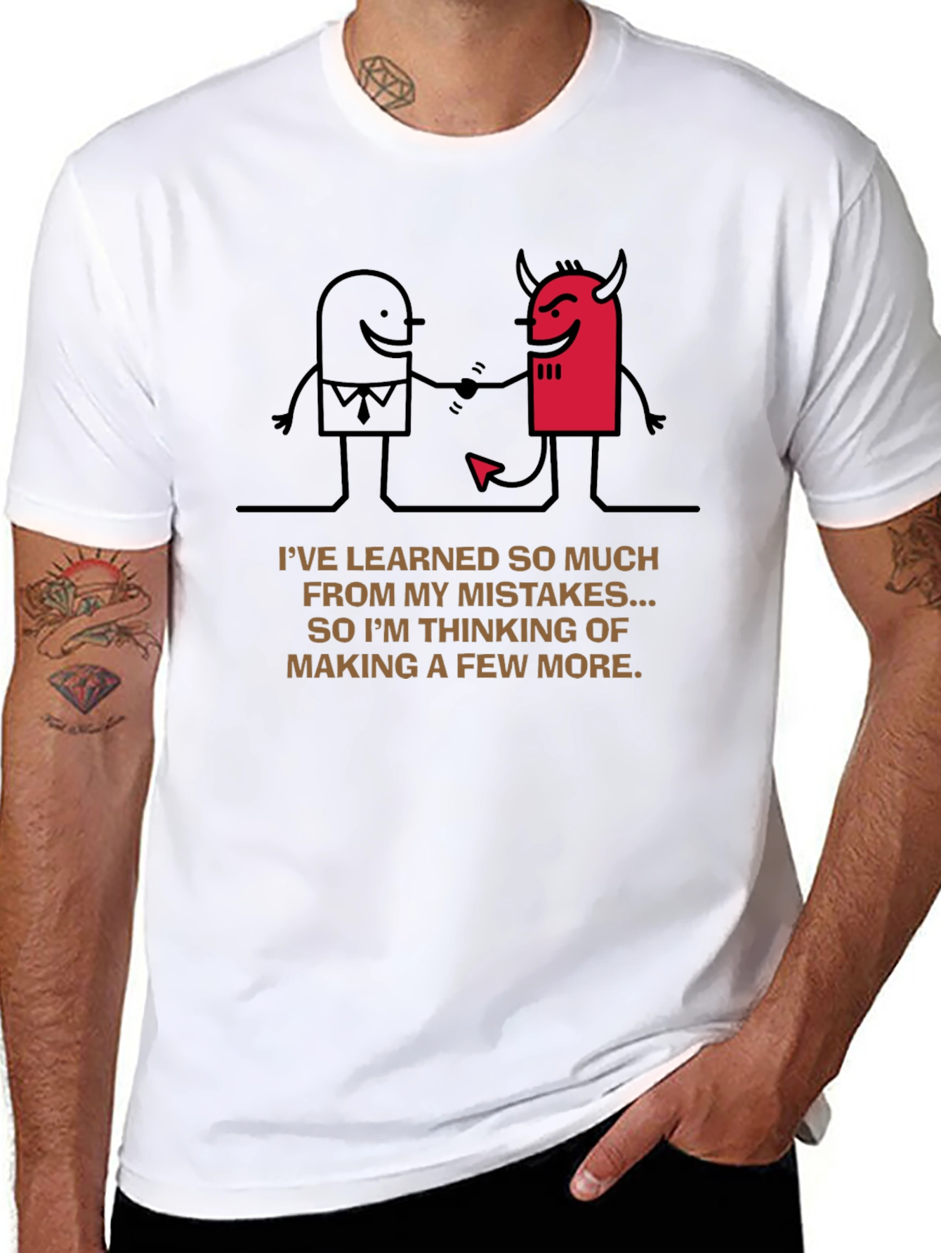Mistakes Tee: Funny Graphic Novelty Shirt