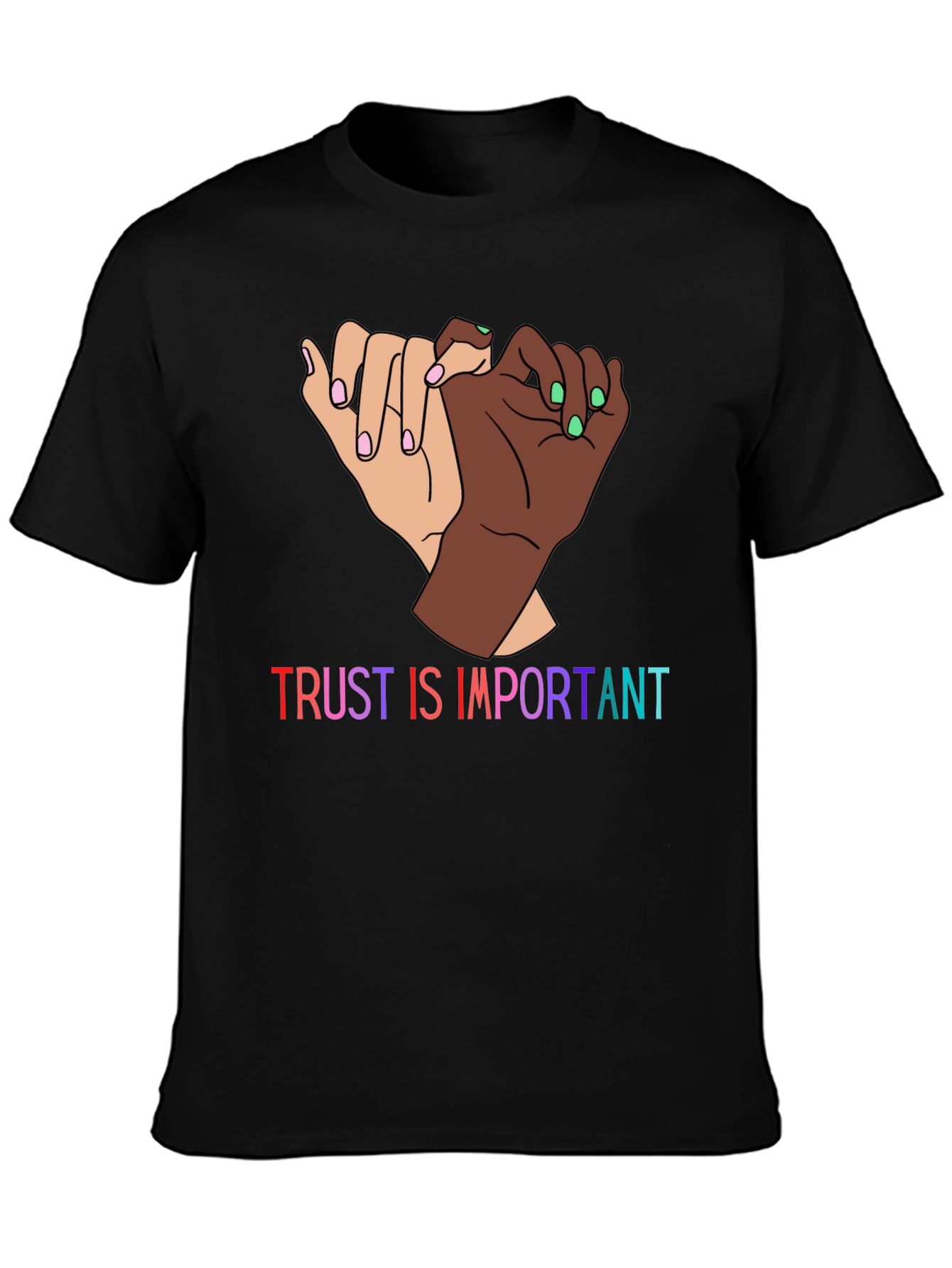 Trust Is Important Graphic Tee - Black