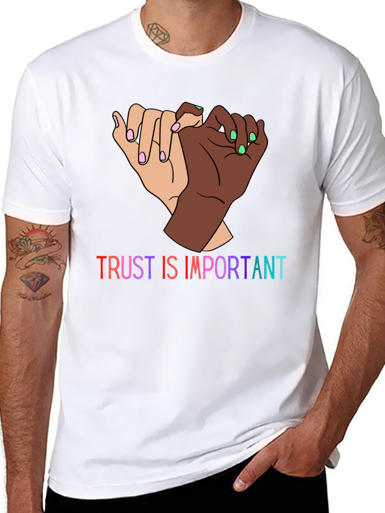 Trust Is Important Graphic Tee - Black