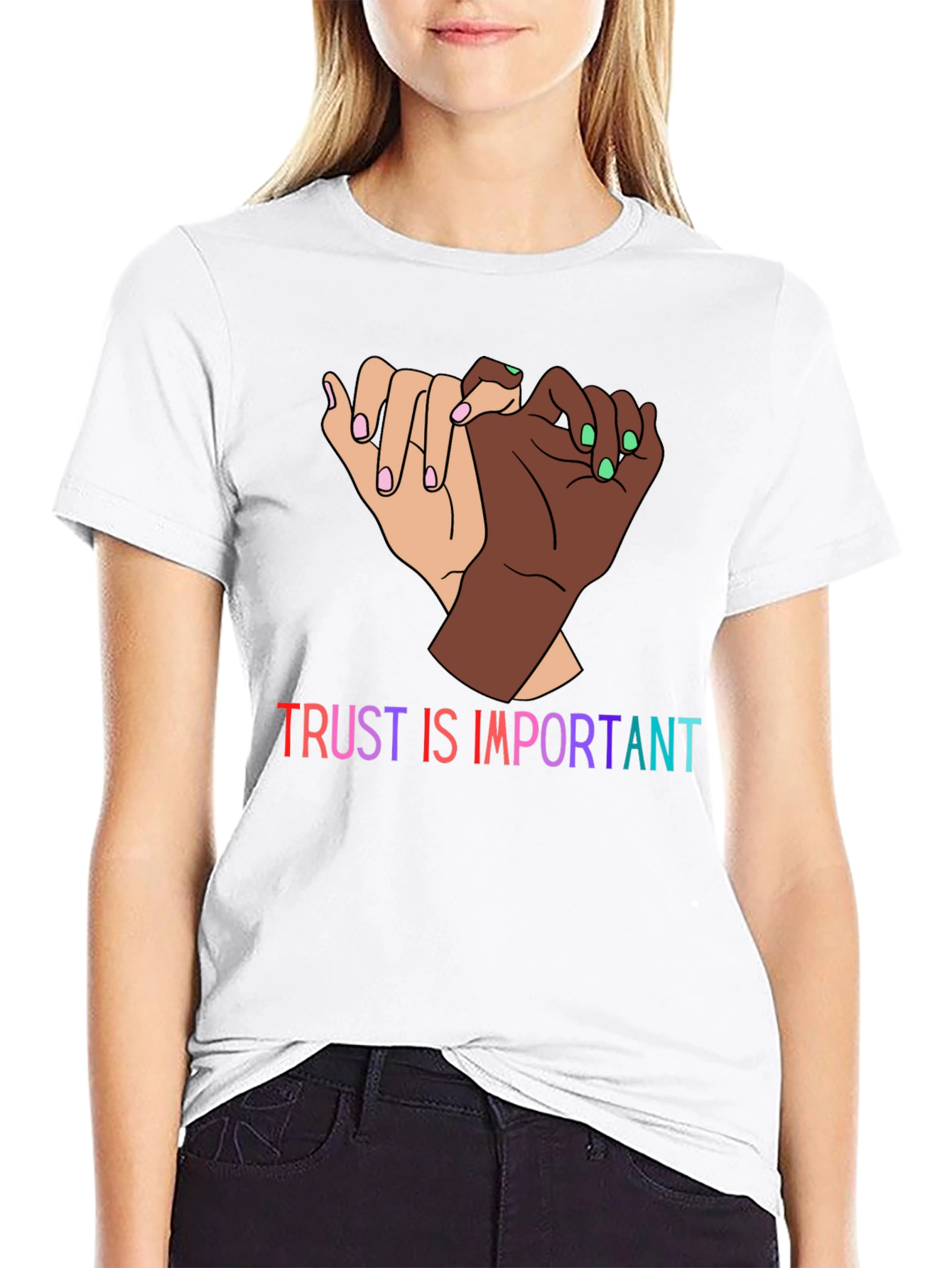 Trust Is Important Graphic Tee - Black
