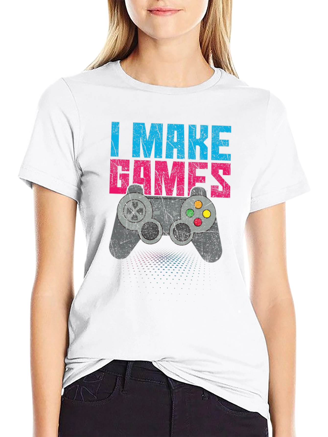 I Make Games T-Shirt - Gamer Controller Design