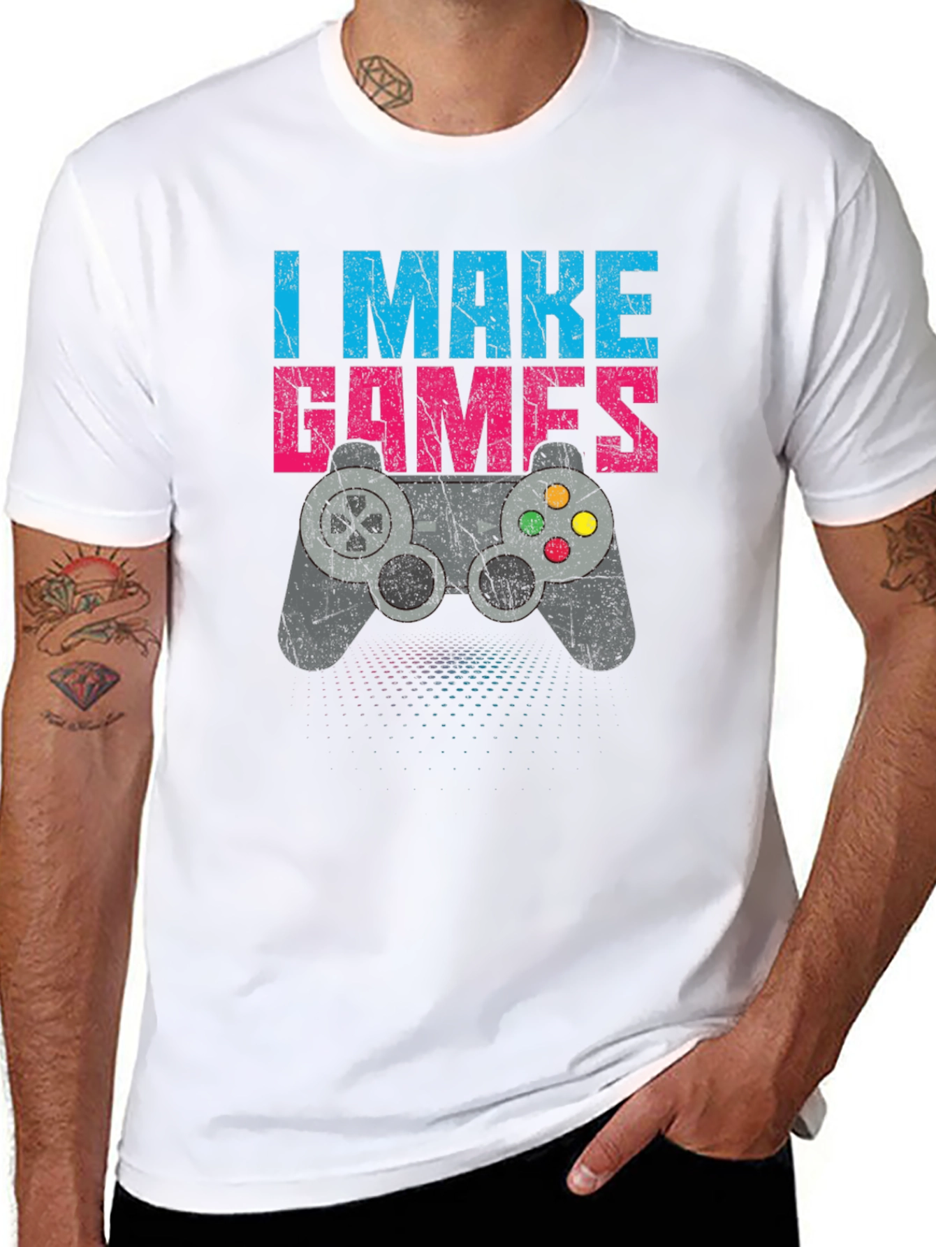 I Make Games T-Shirt - Gamer Controller Design