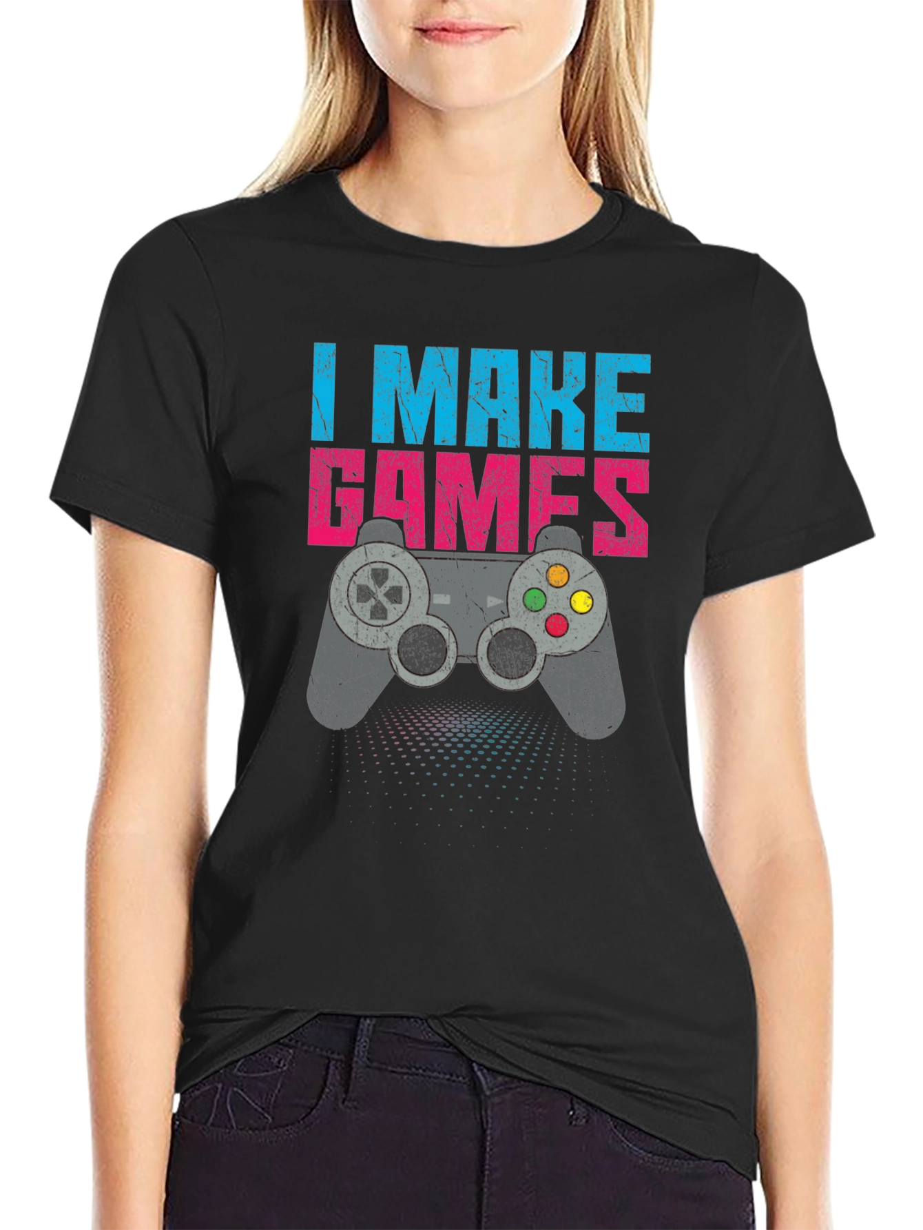 I Make Games T-Shirt - Gamer Controller Design