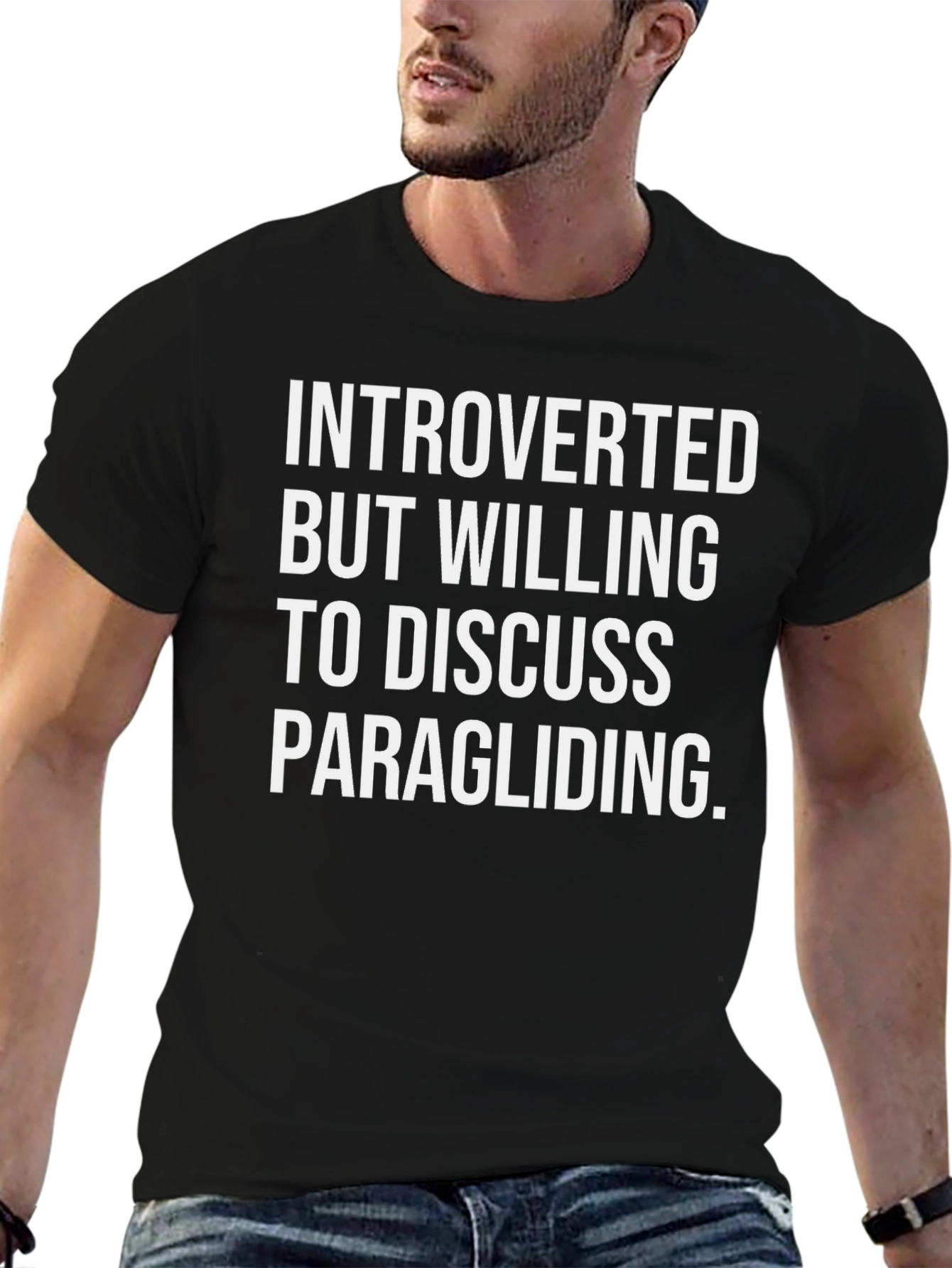 Introverted Paragliding T-Shirt - Funny Tee