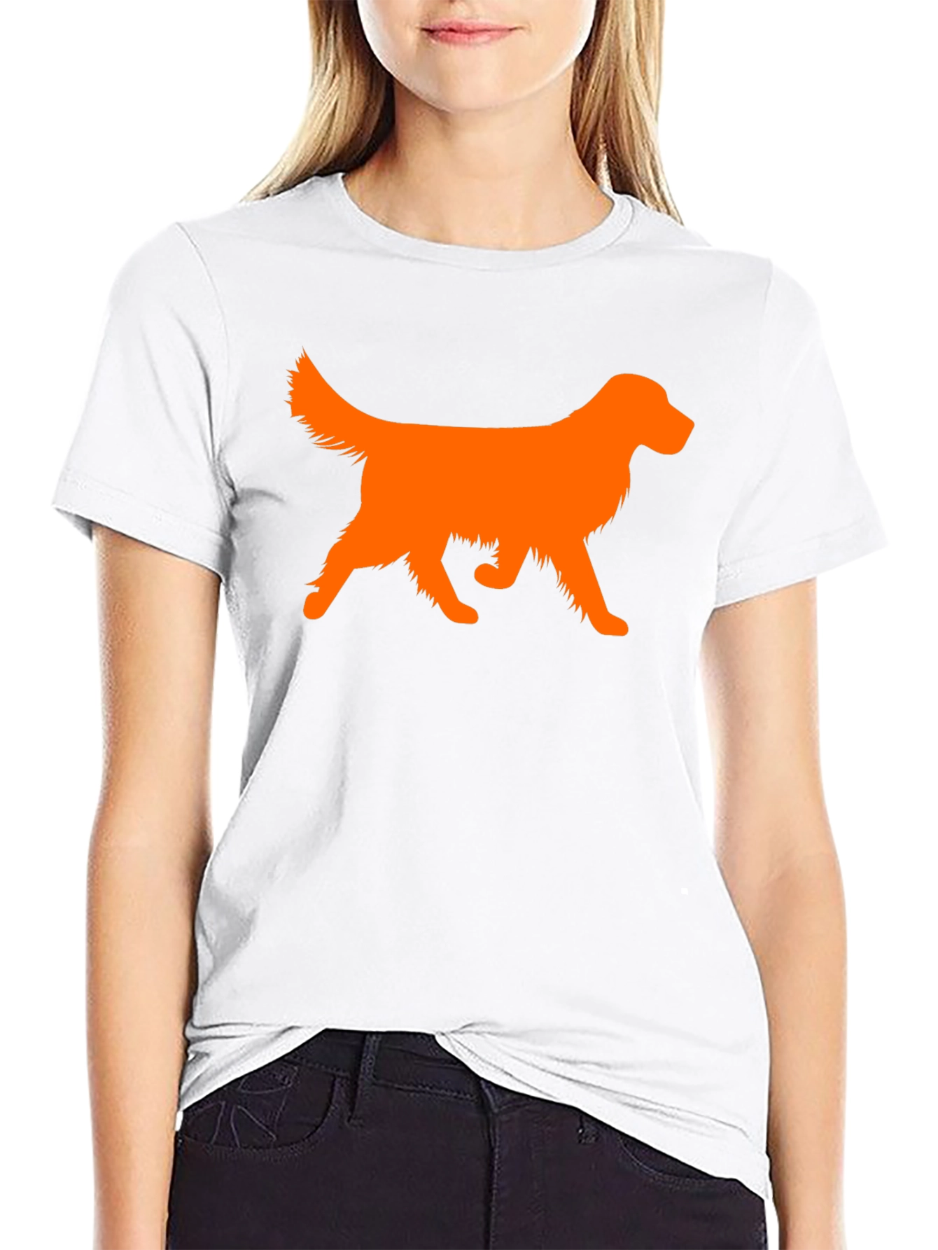 Golden Retriever Silhouette T-Shirt – Minimalist Dog Lover Tee
