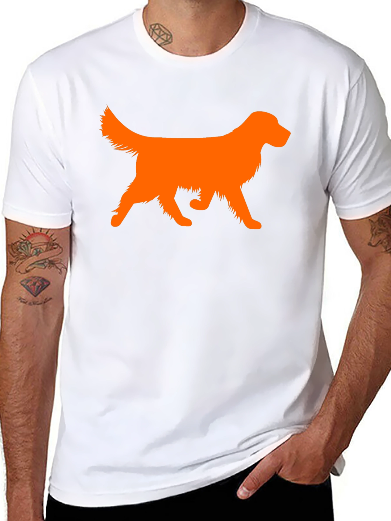 Golden Retriever Silhouette T-Shirt – Minimalist Dog Lover Tee
