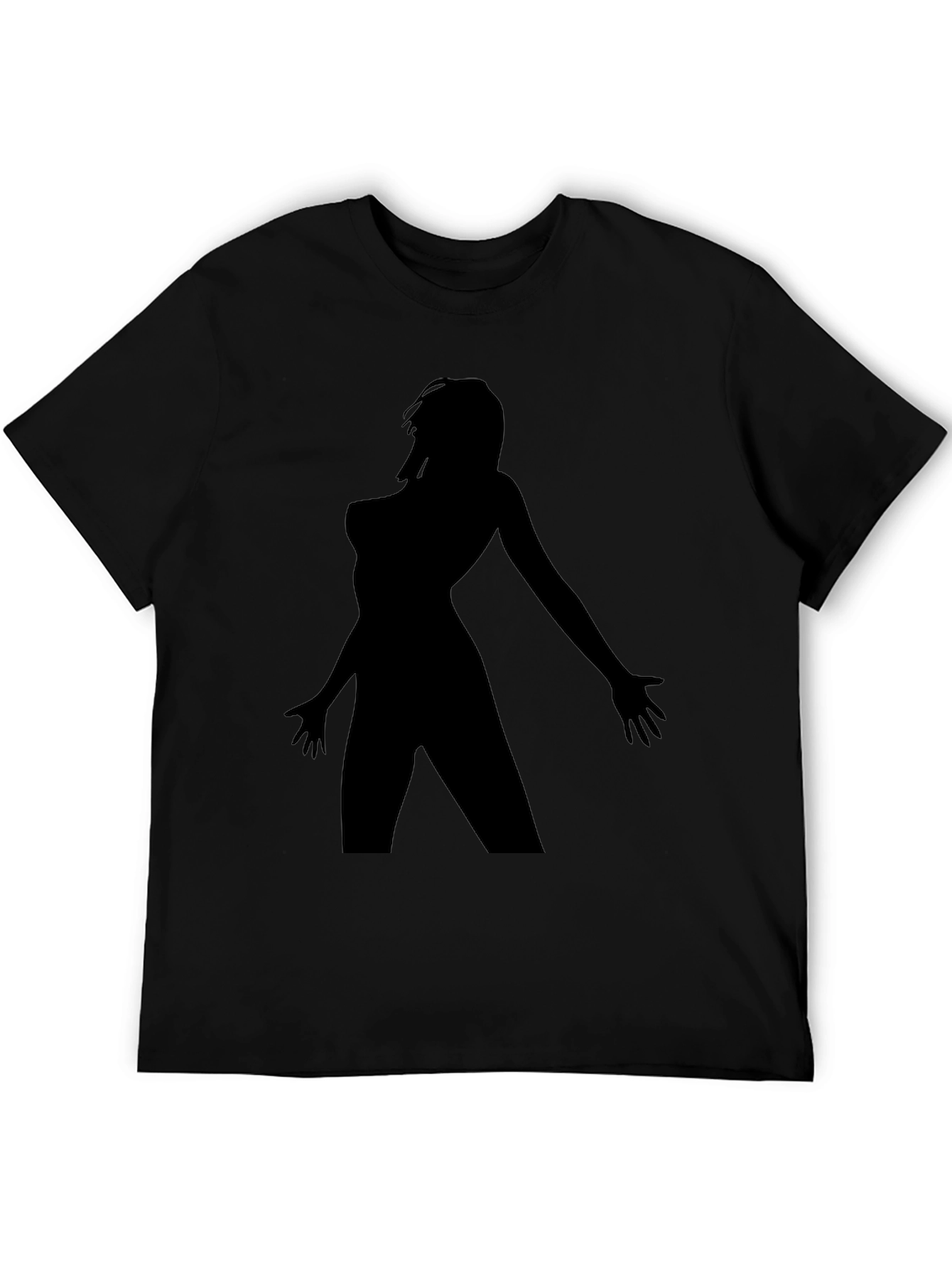 Silhouette Woman Graphic Black T-Shirt