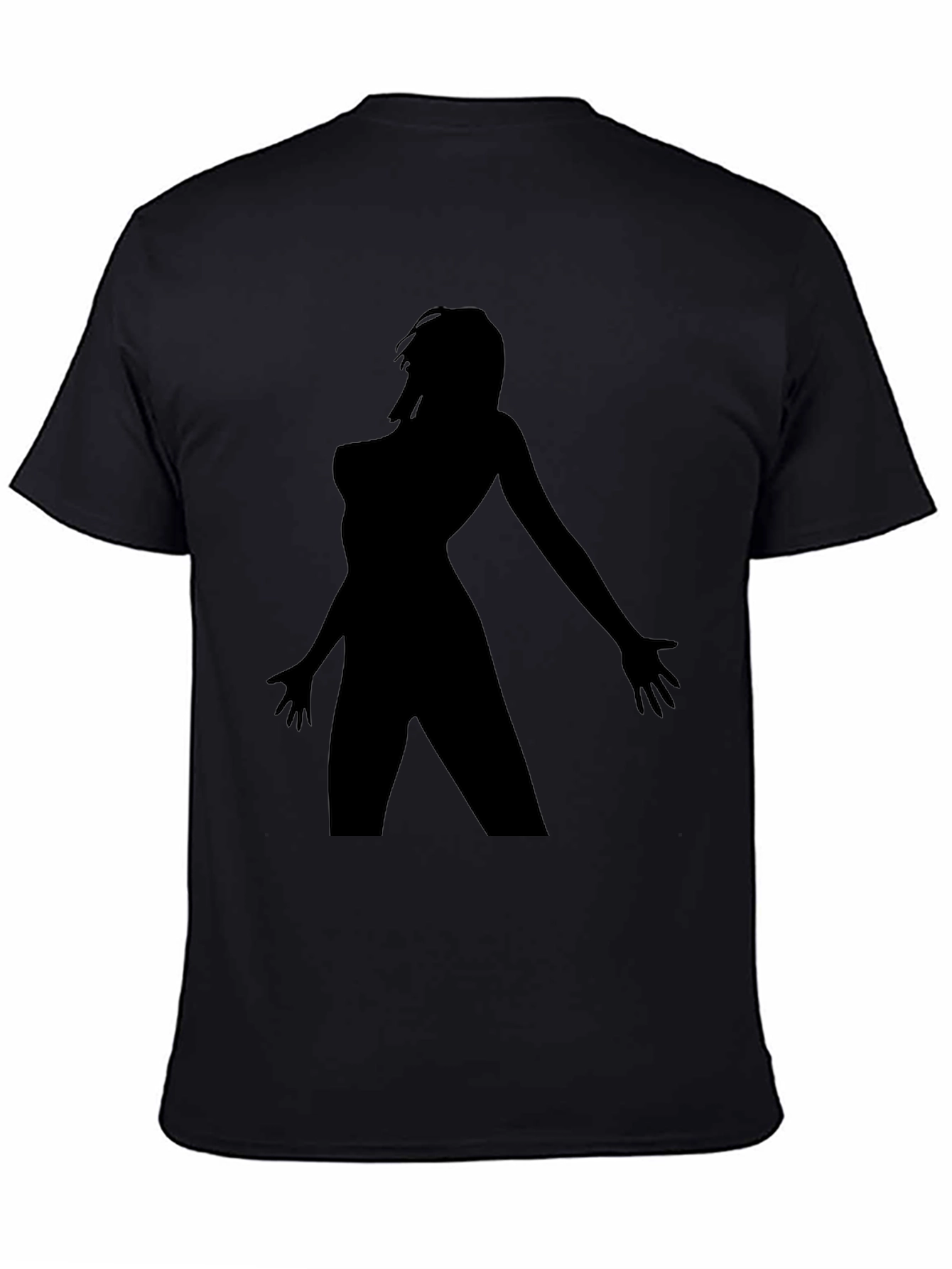Silhouette Woman Graphic Black T-Shirt