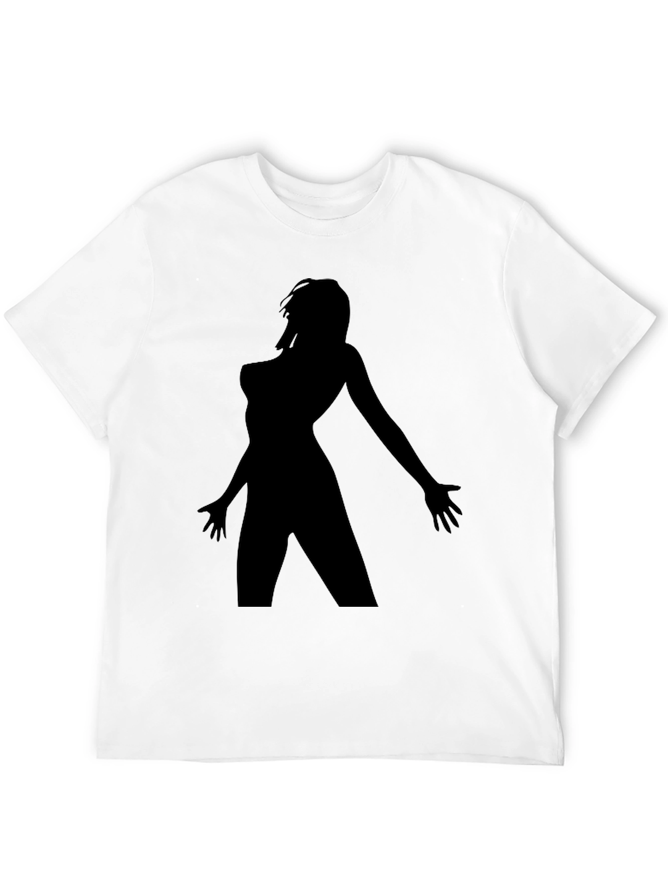 Silhouette Woman Graphic Black T-Shirt