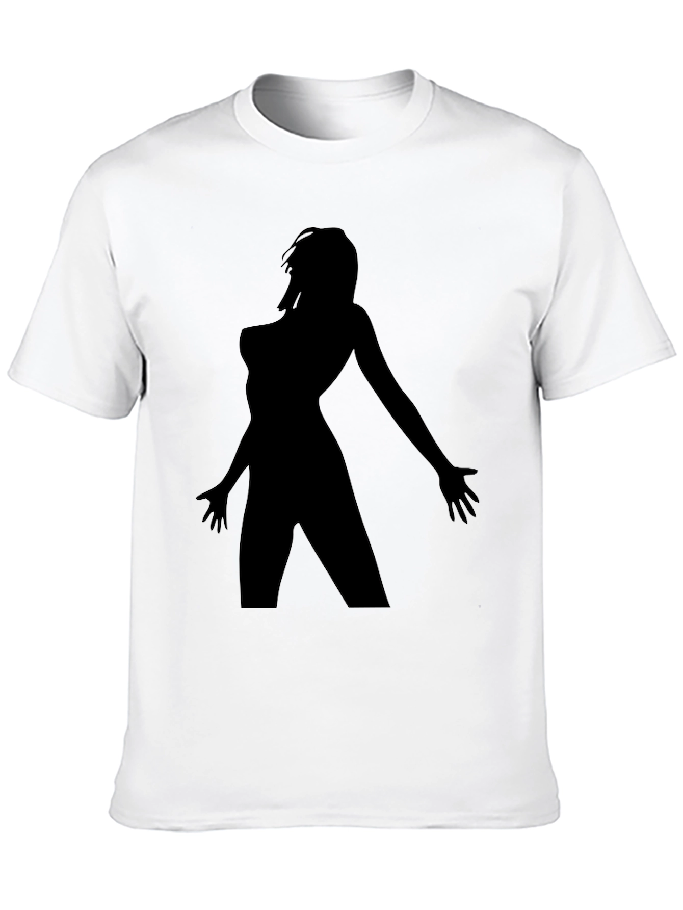 Silhouette Woman Graphic Black T-Shirt