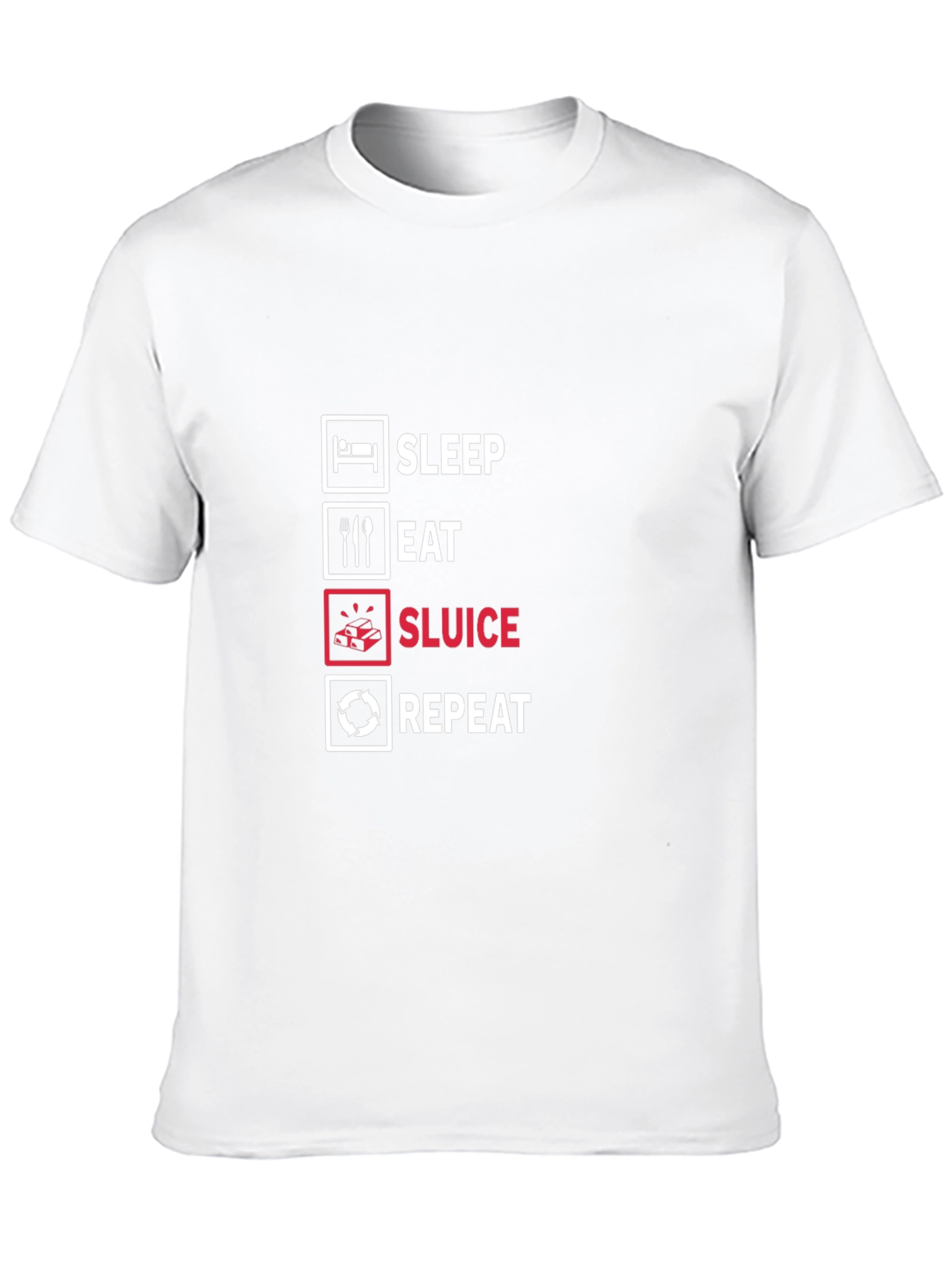 Sleep Eat Sluice Repeat Black T-Shirt