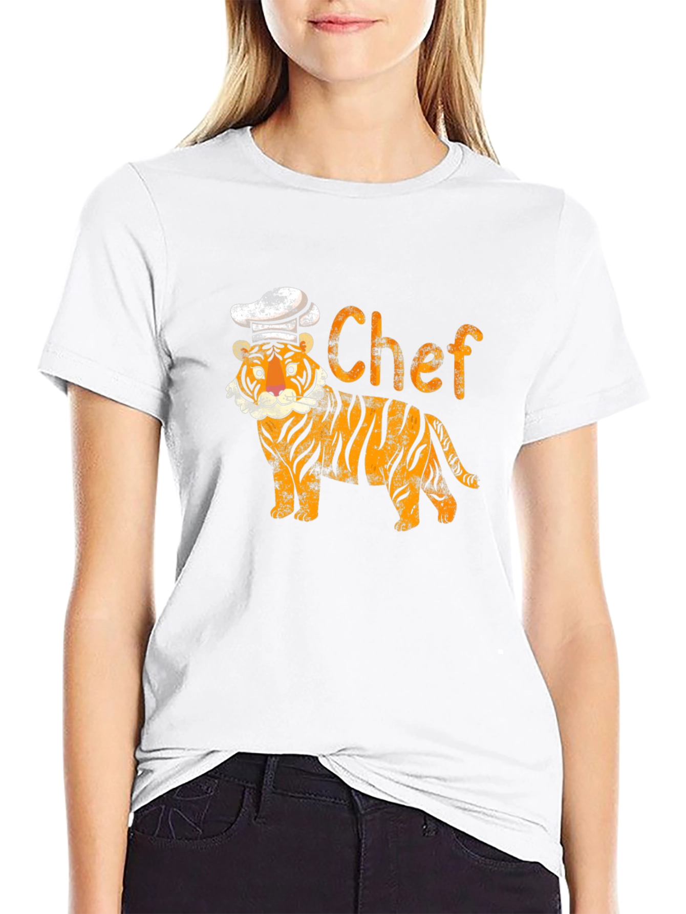 Tiger Chef Graphic T-Shirt - Cool Animal Print Tee
