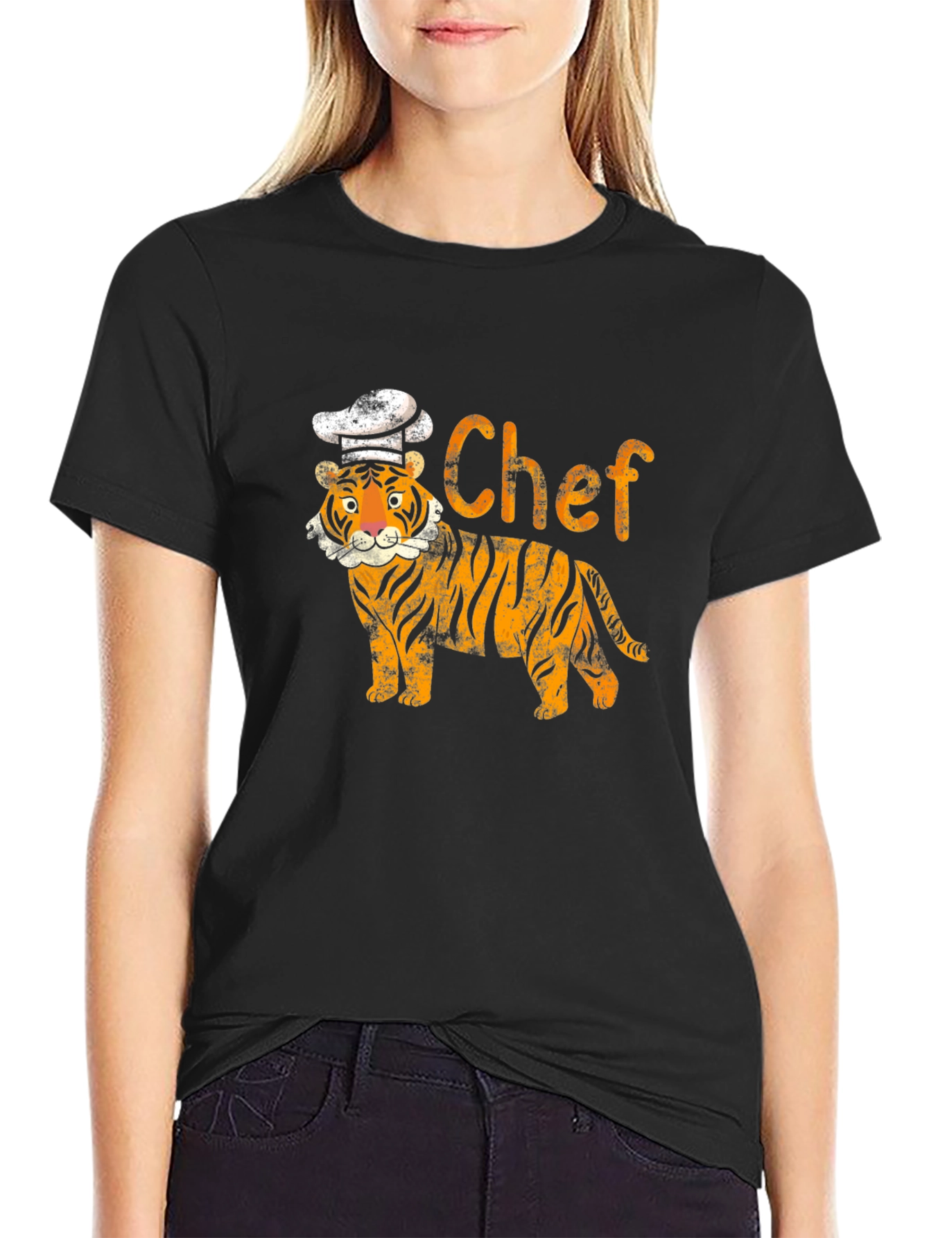 Tiger Chef Graphic T-Shirt - Cool Animal Print Tee