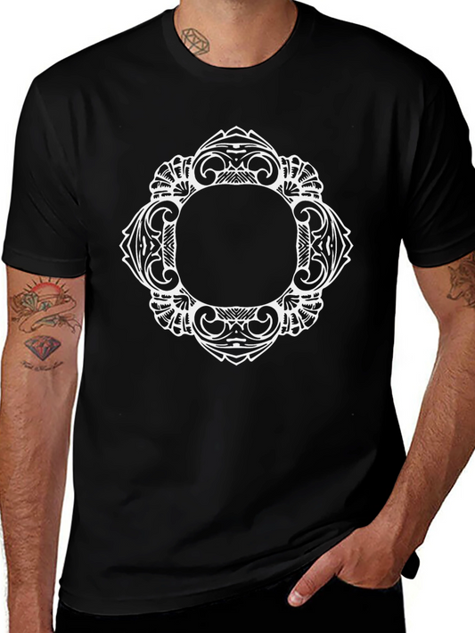 Ornate Frame Graphic Tee - Black