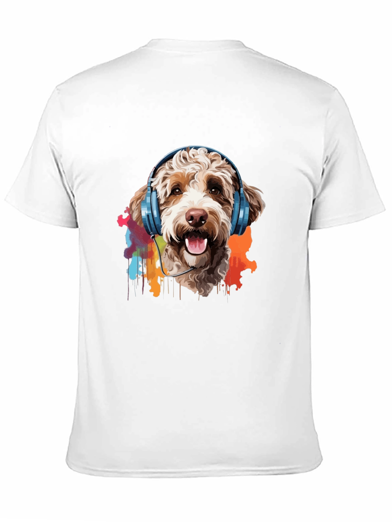 Music Dog Paint Splash T-Shirt – Colorful Dog Lover Tee