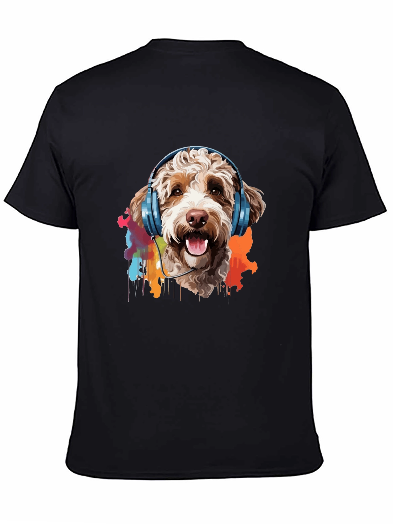 Music Dog Paint Splash T-Shirt – Colorful Dog Lover Tee