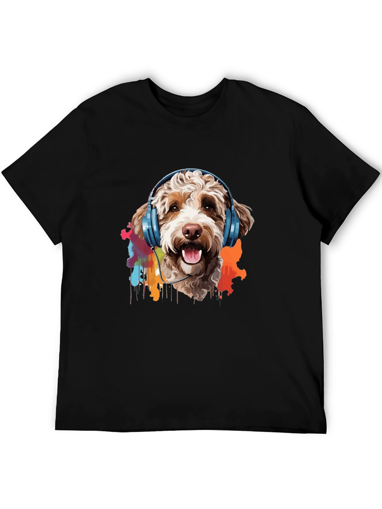 Music Dog Paint Splash T-Shirt – Colorful Dog Lover Tee