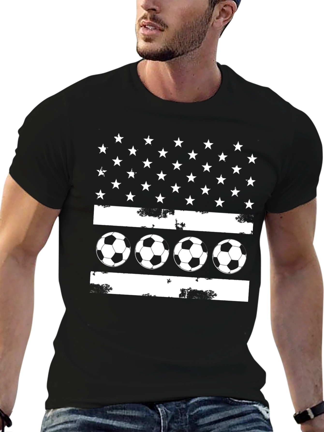Soccer American Flag T-Shirt