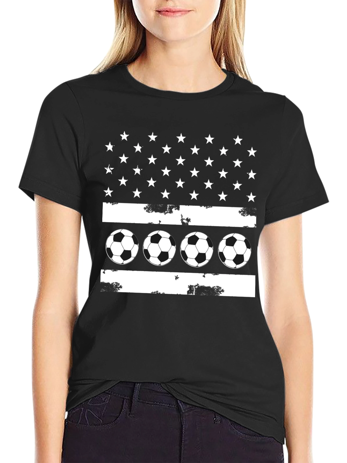 Soccer American Flag T-Shirt