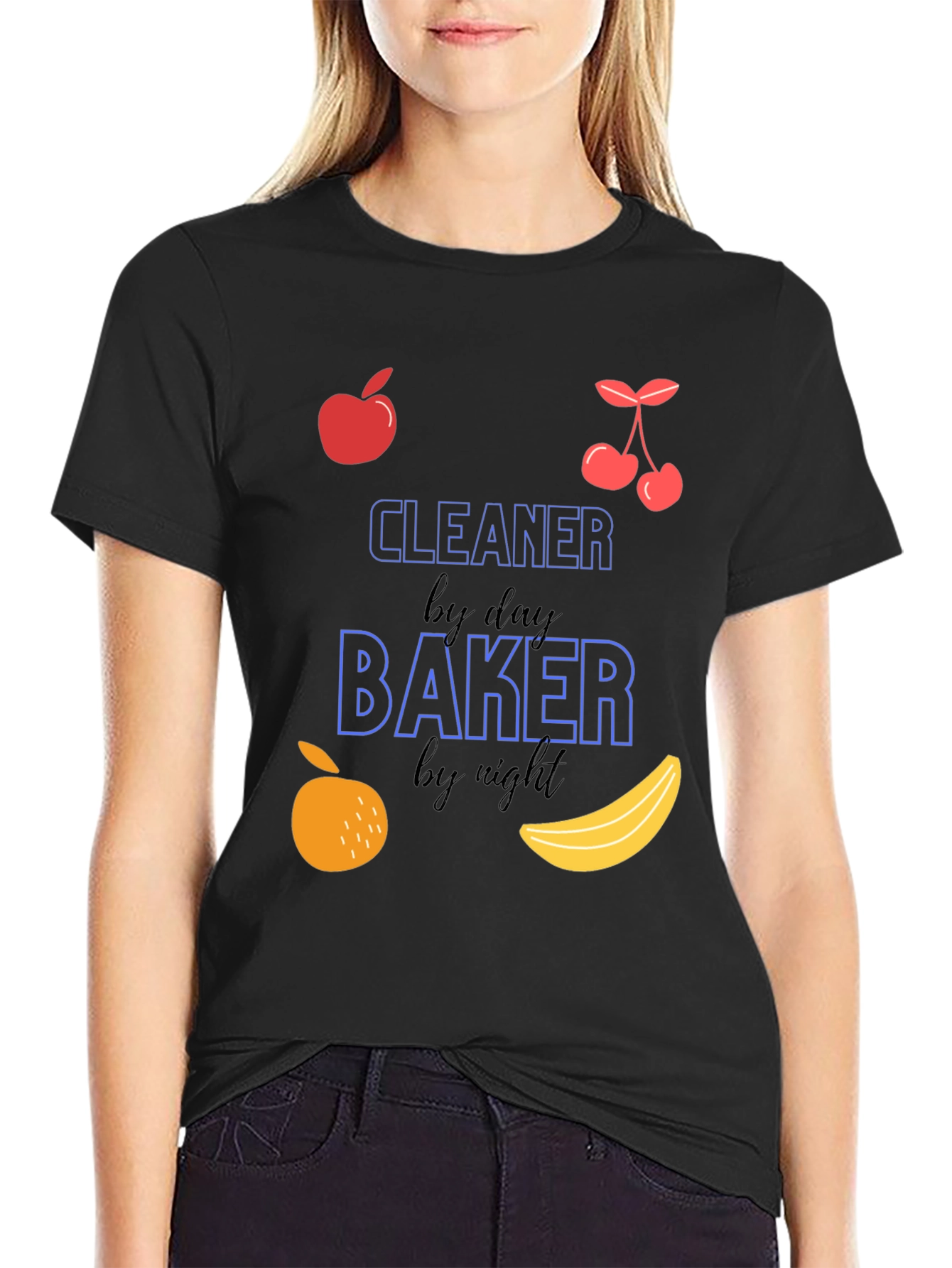 Cleaner by Day Baker by Night Black T-Shirt