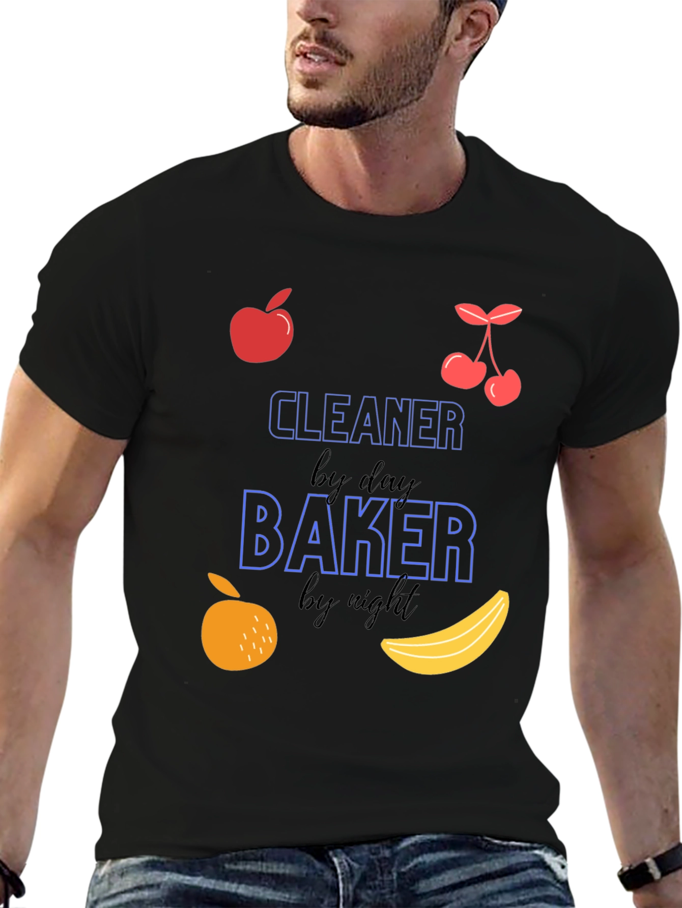 Cleaner by Day Baker by Night Black T-Shirt