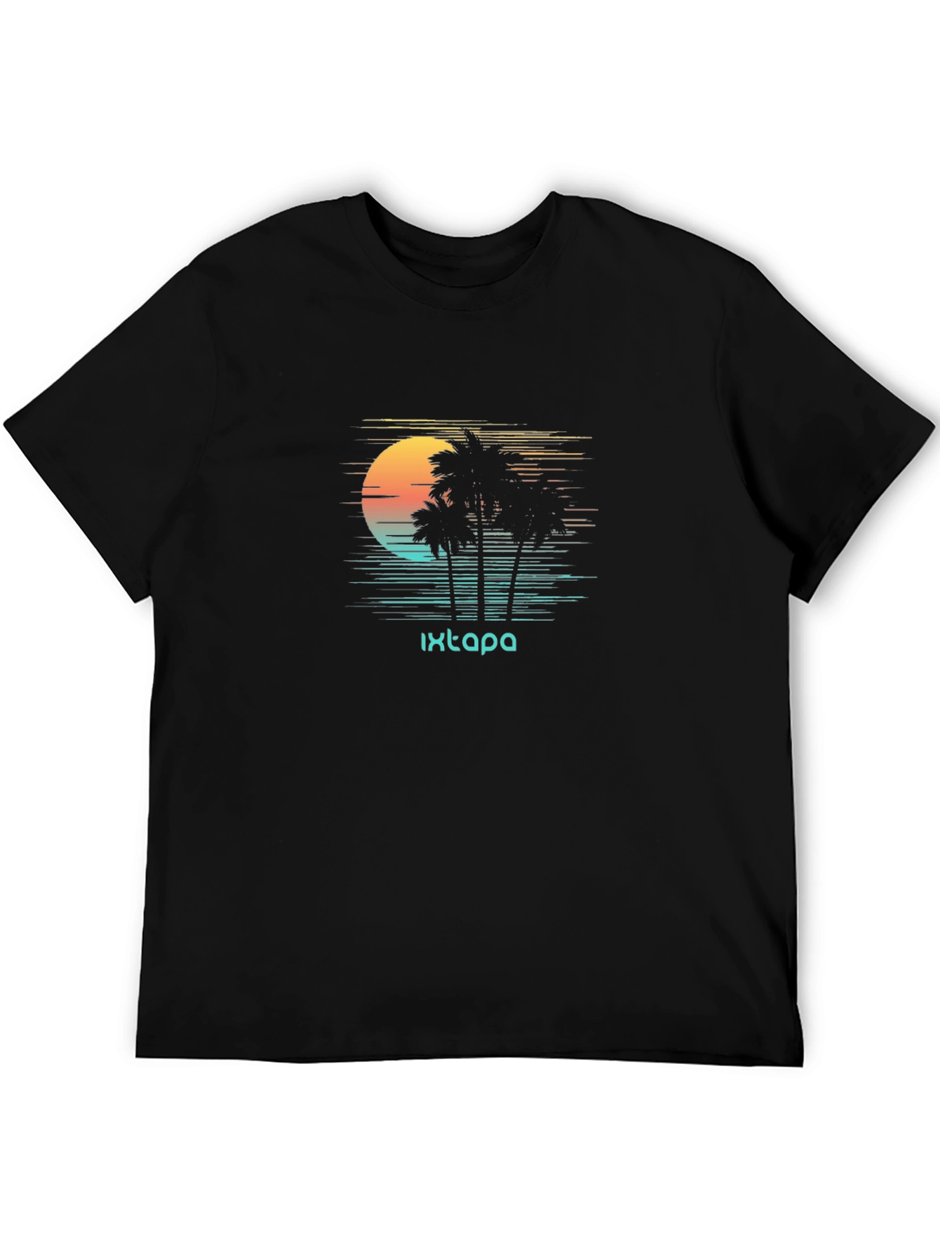 Ixtapa Retro Palm Sunset Tee