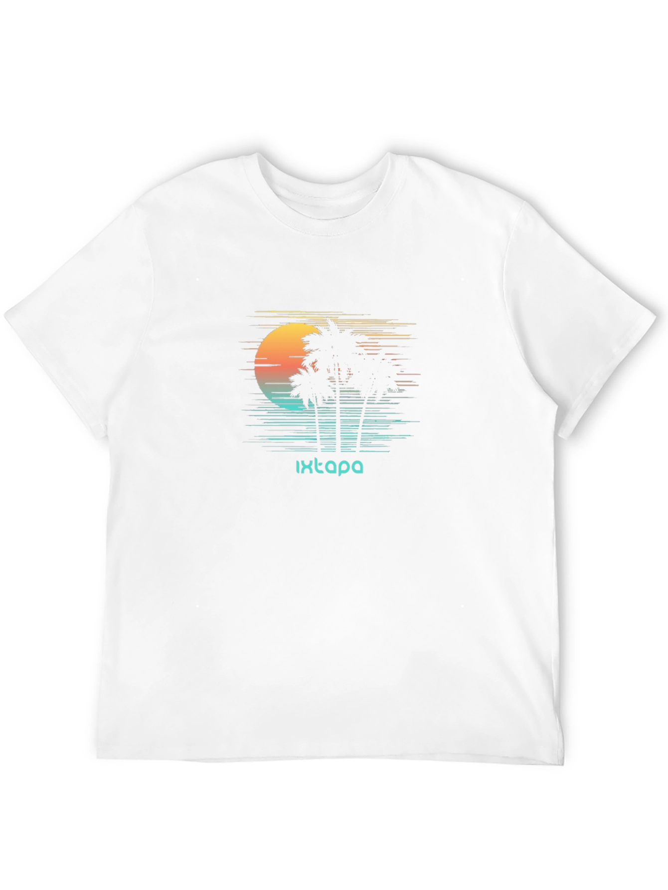 Ixtapa Retro Palm Sunset Tee