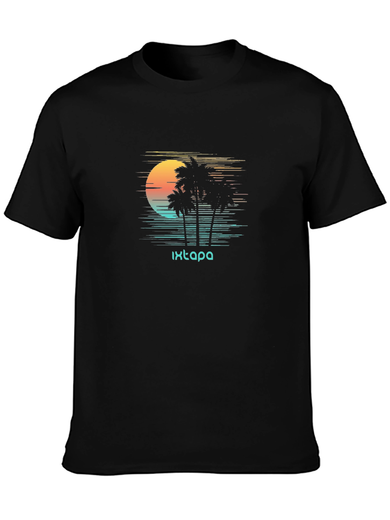 Ixtapa Retro Palm Sunset Tee