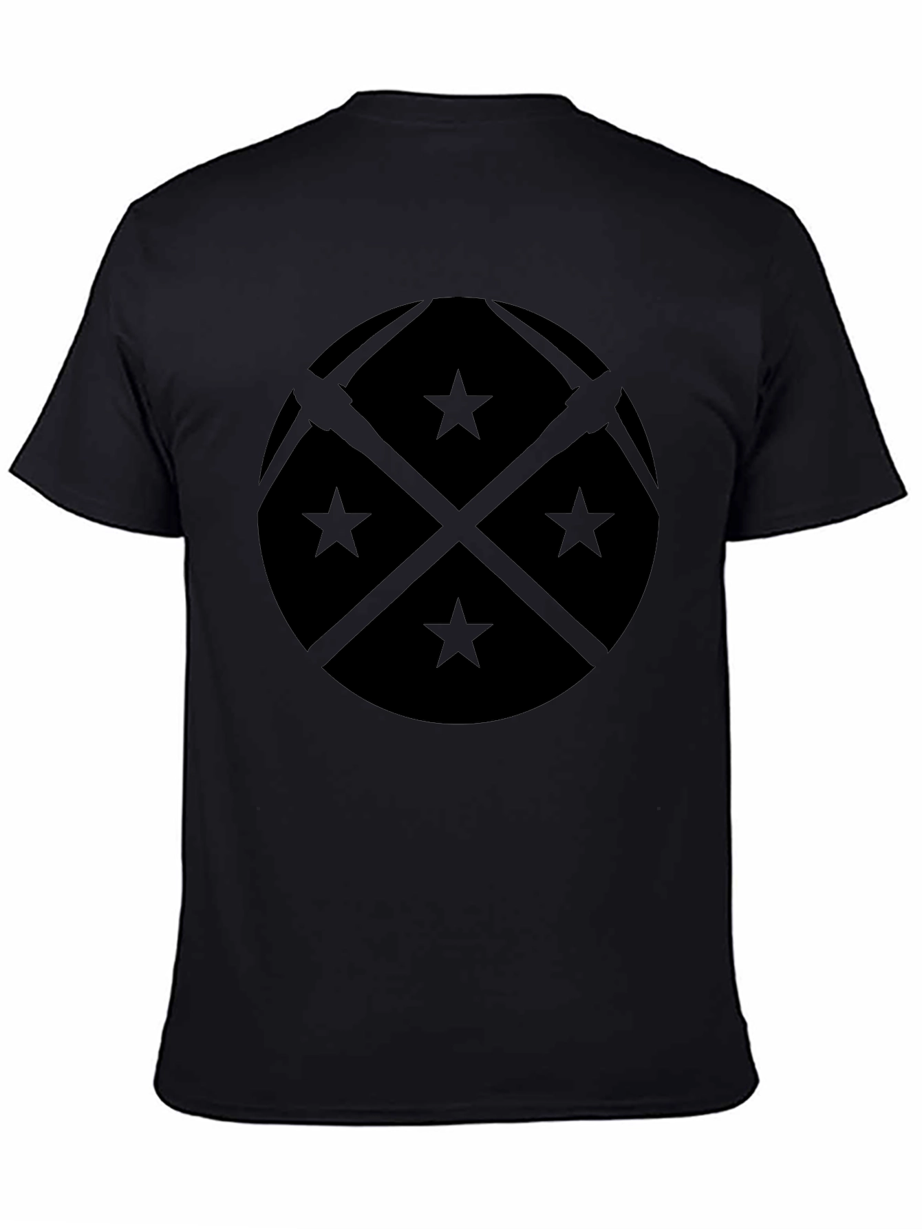 Black Denver Pickaxes & Stars Graphic T-Shirt