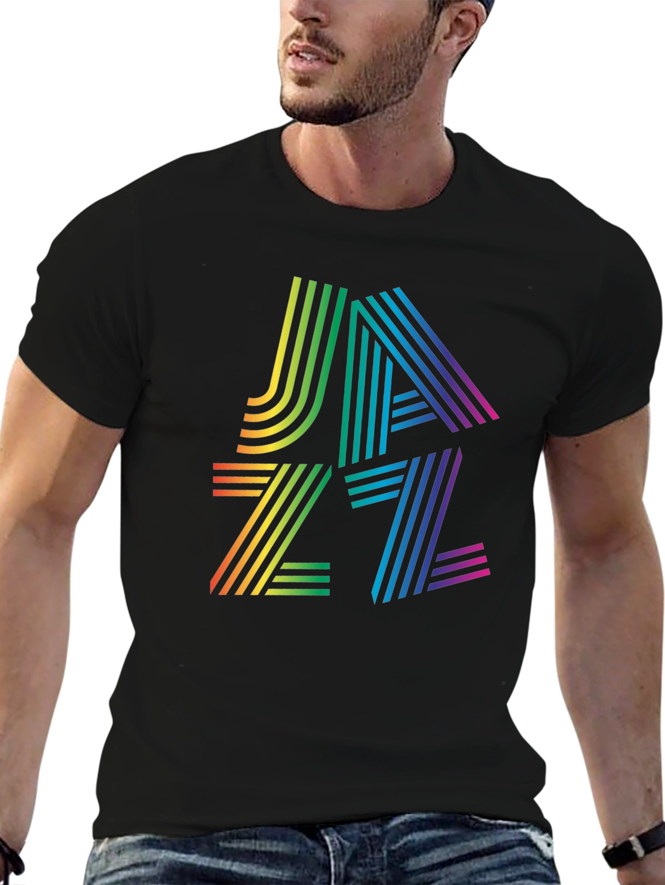Rainbow Jazz Graphic T-Shirt - Cool & Stylish